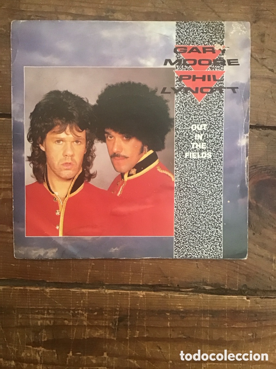 Discos de vinilo: Gary Moore & Phil Lynott out in the fields 7&rdquo; - Foto 1