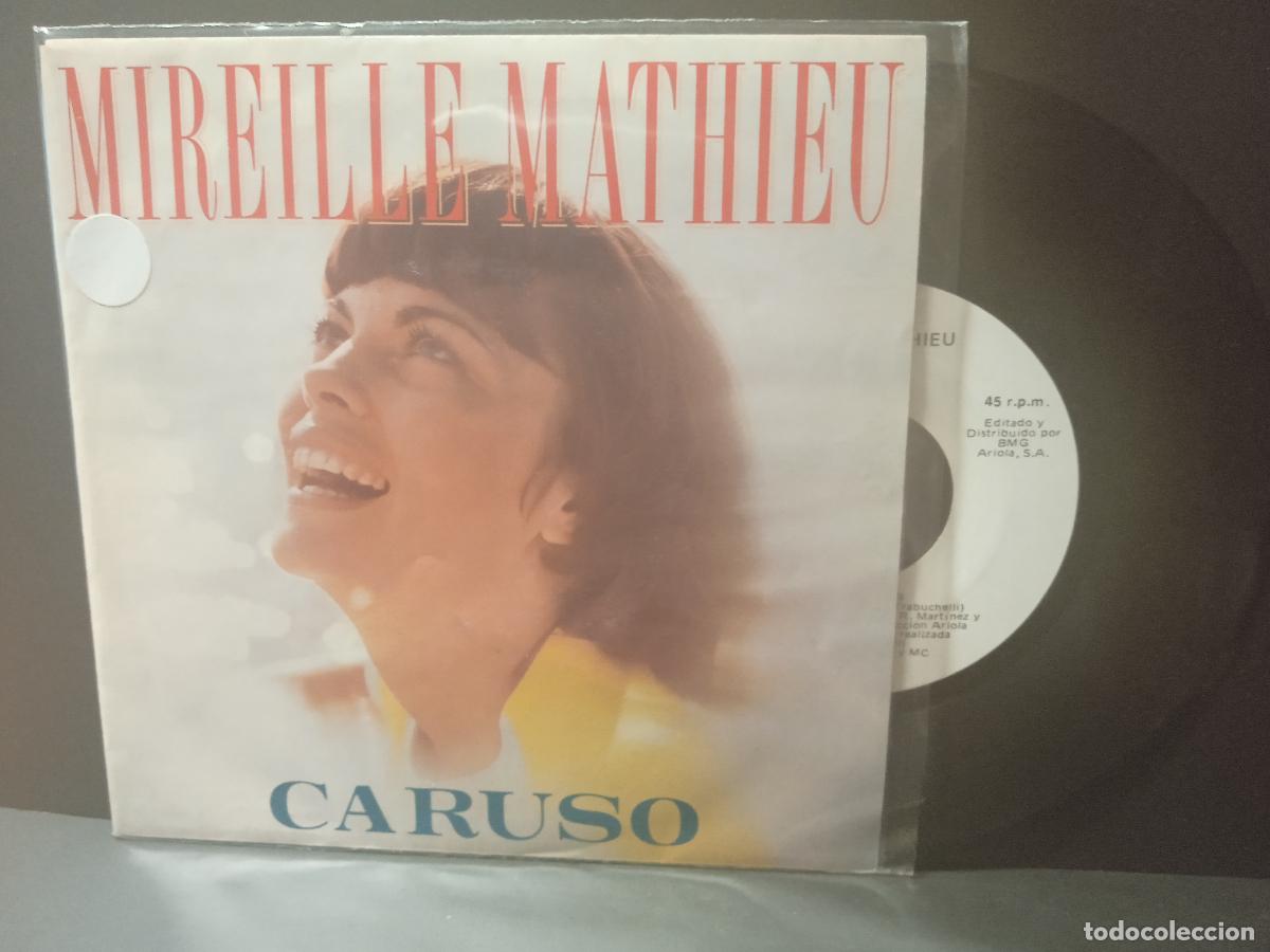 Discos de vinilo: MIREILLE MATHIEU CARUSO SINGLE SPAIN 1990 PEPETO TOP - Foto 1