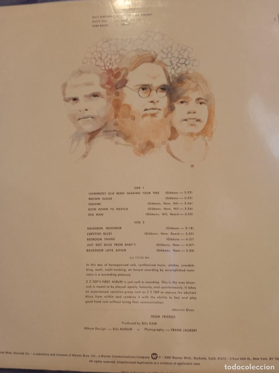 Discos de vinilo: ZZ TOP- FIRST ALBUM. LP - Foto 2