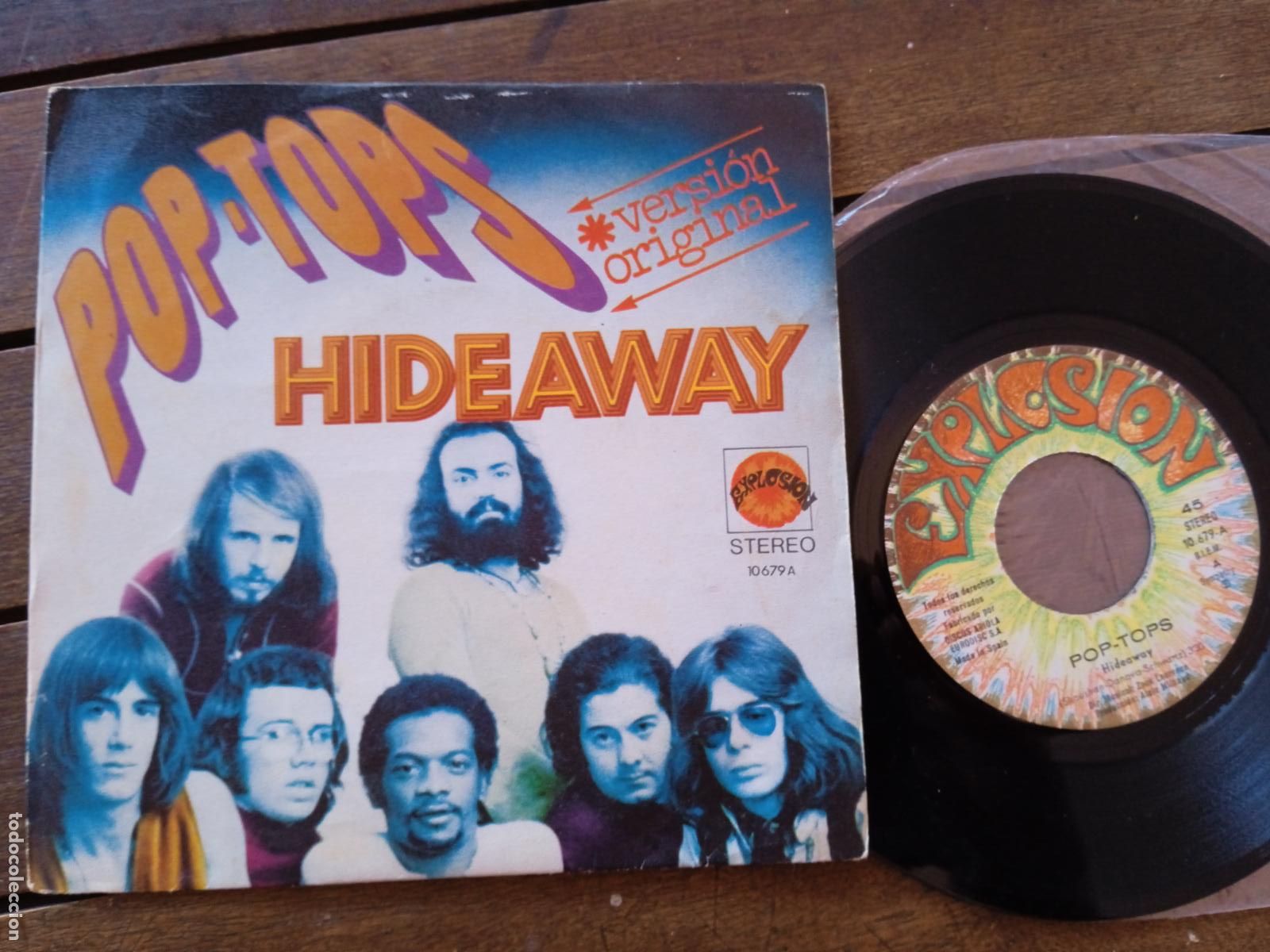 Discos de vinilo: POP TOPS SINGLE. HIDEAWAY. MADE IN SPAIN. 1972 - Foto 1