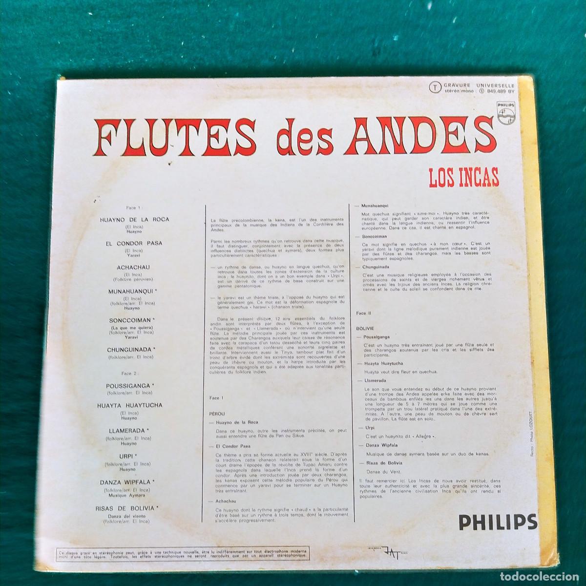 Discos de vinilo: Los Incas &ndash; Flutes Des Andes - Foto 2