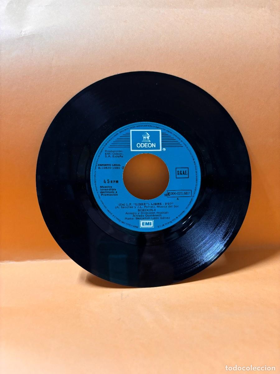 Discos de vinilo: SINGLE - BORDON 4 - LIBRE / ROSA DE ABRIL Y DE MAYO - ODEON - BARCELONA 1980 - Foto 2