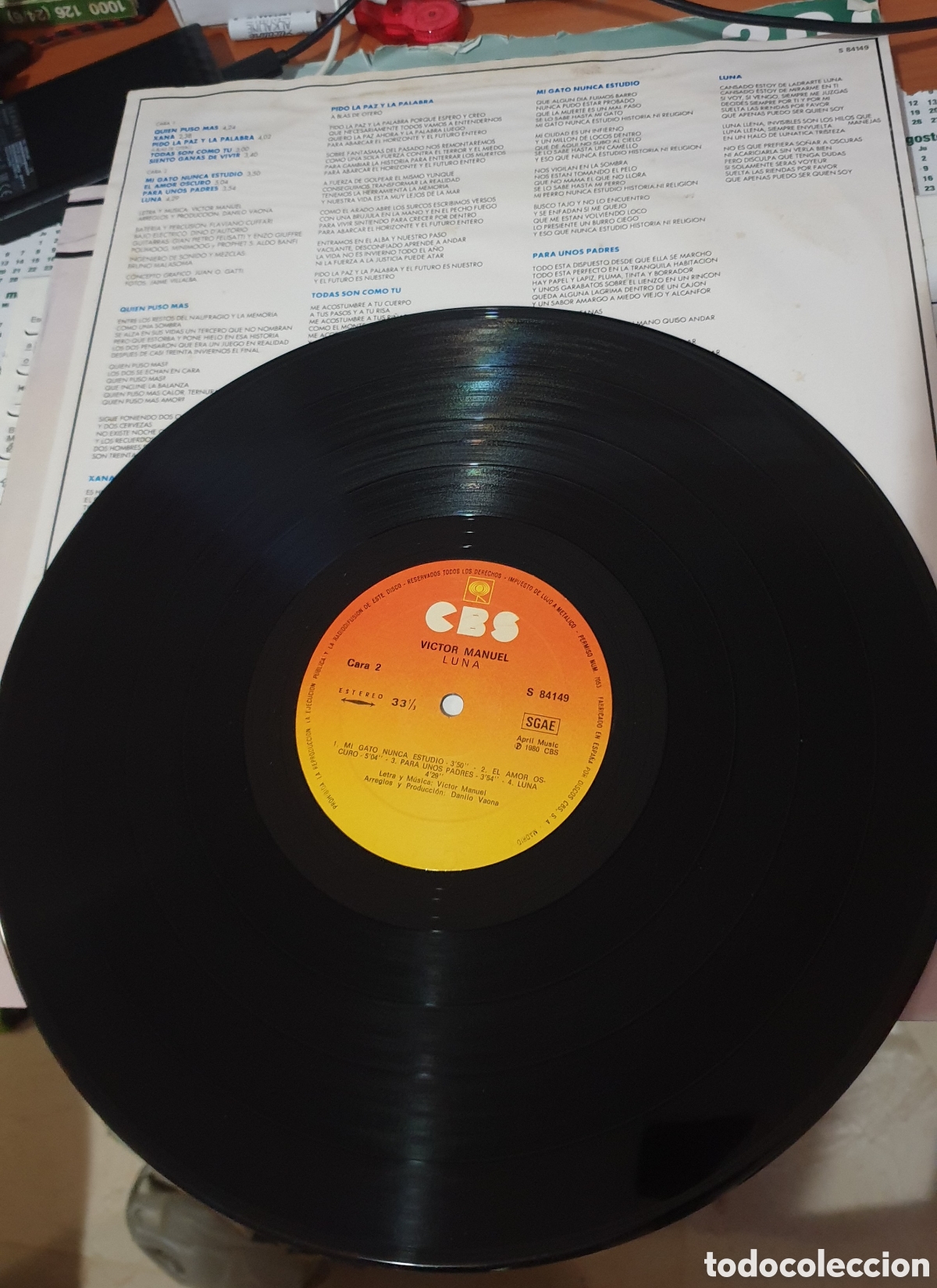 Discos de vinilo: Victor Manuel - Luna - Foto 3