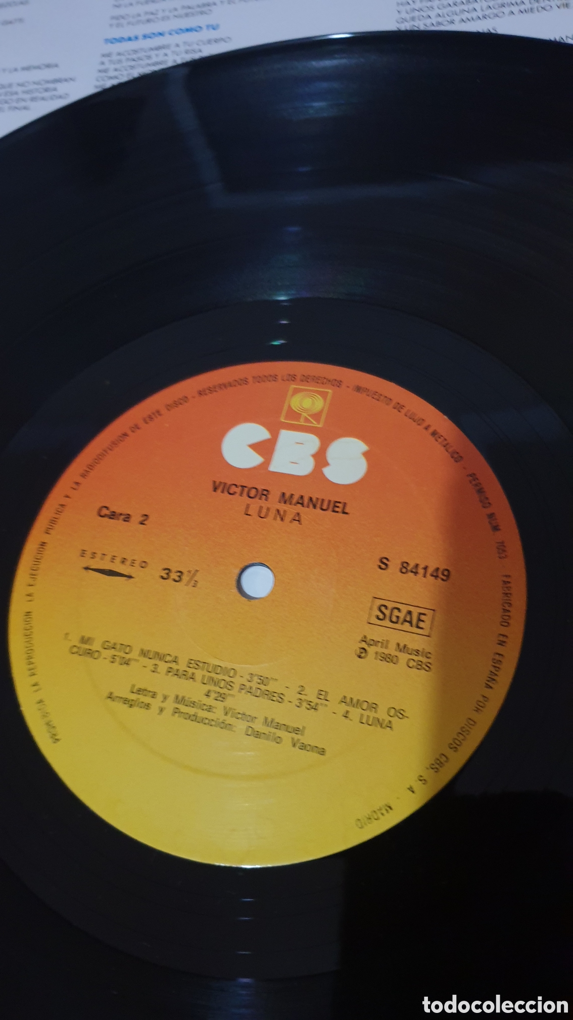Discos de vinilo: Victor Manuel - Luna - Foto 4