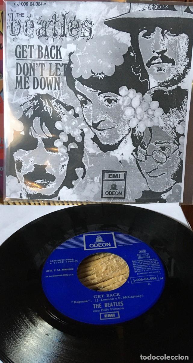 Discos de vinilo: THE BEATLES - GET BACK, single 7&rdquo; edic Spain 1969 - Foto 1
