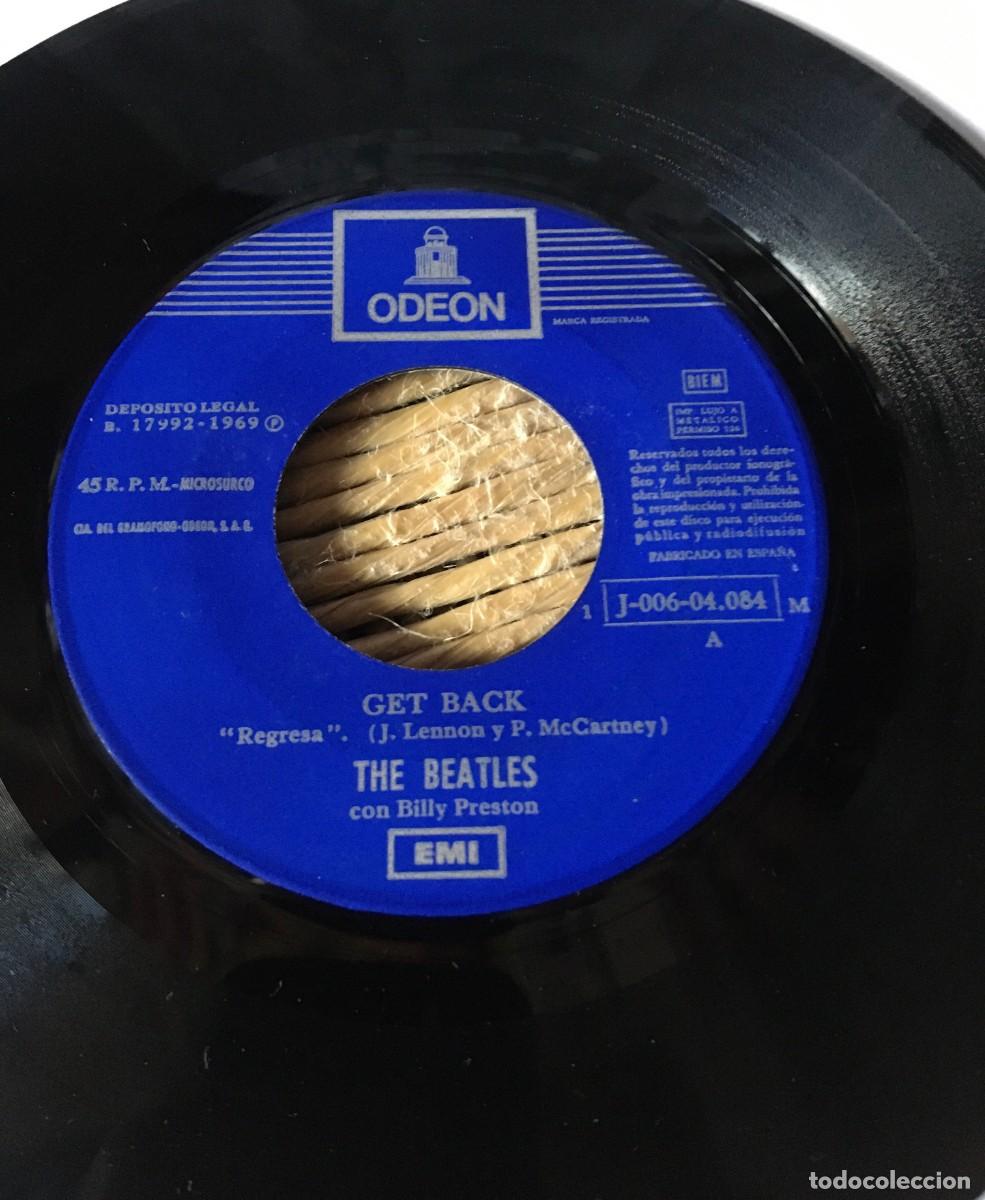 Discos de vinilo: THE BEATLES - GET BACK, single 7&rdquo; edic Spain 1969 - Foto 2