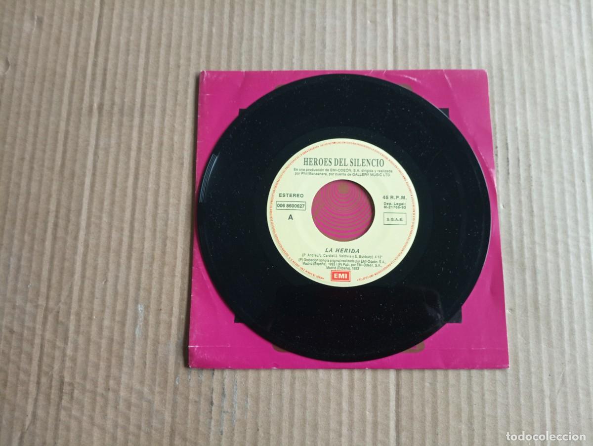 Discos de vinilo: HEROES DEL SILENCIO - LA HERIDA SINGLE 1993 - Foto 2
