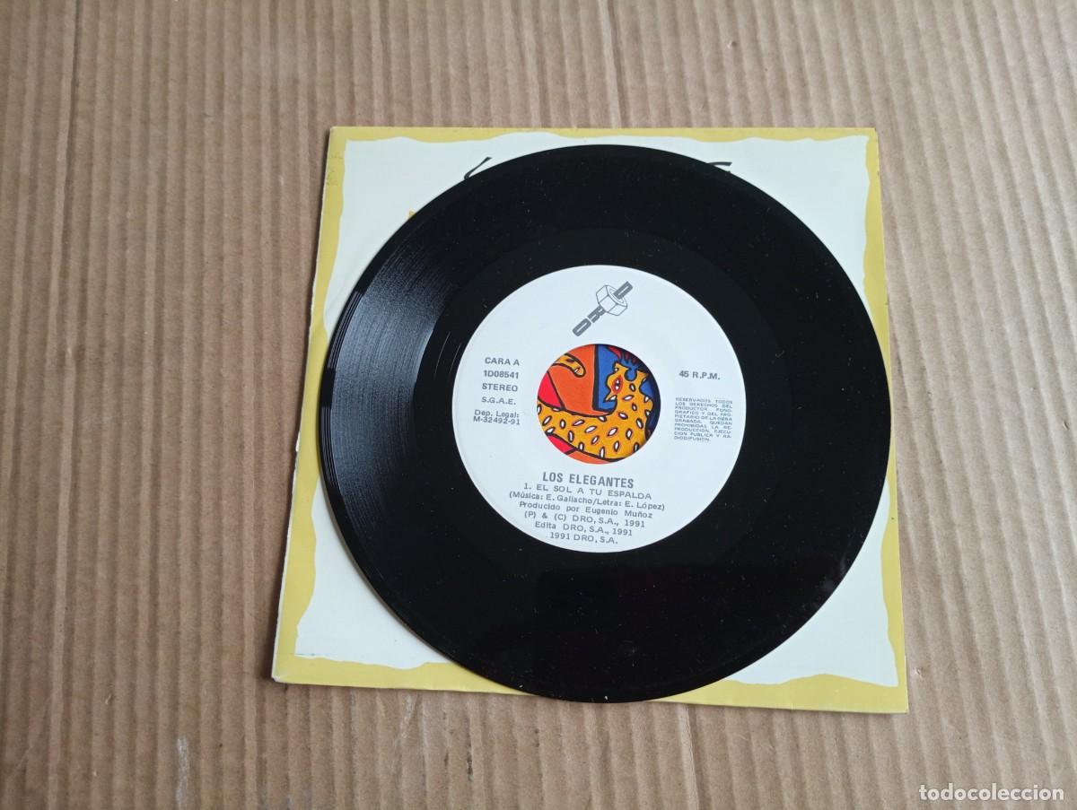 Discos de vinilo: LOS ELEGANTES - EL SOL A TU ESPALDA SINGLE 1991 - Foto 2