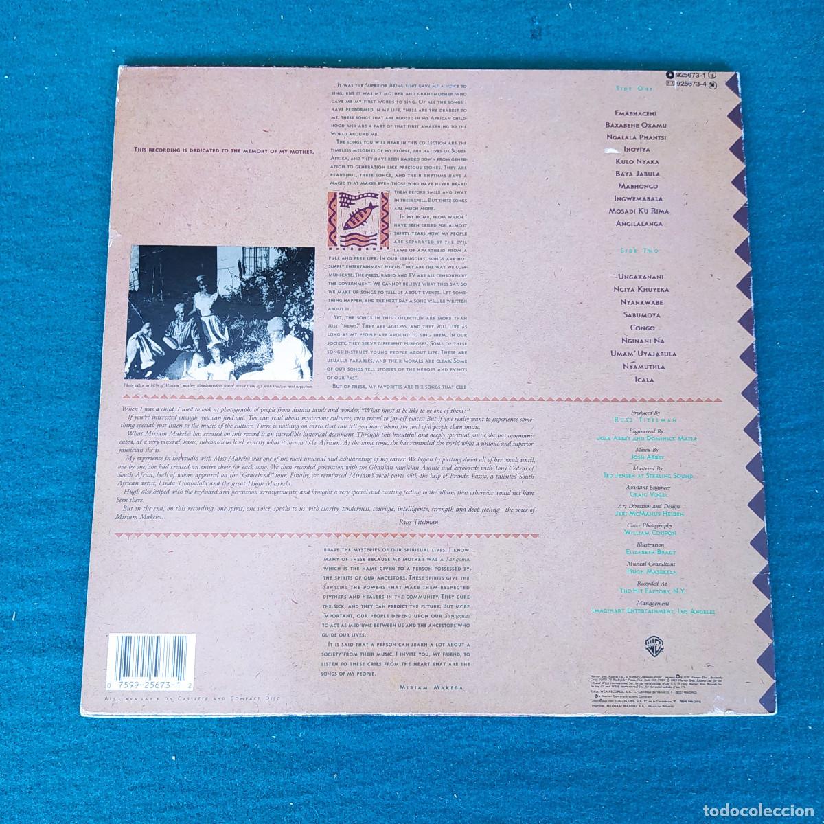 Discos de vinilo: Miriam Makeba &ndash; Sangoma - Foto 2