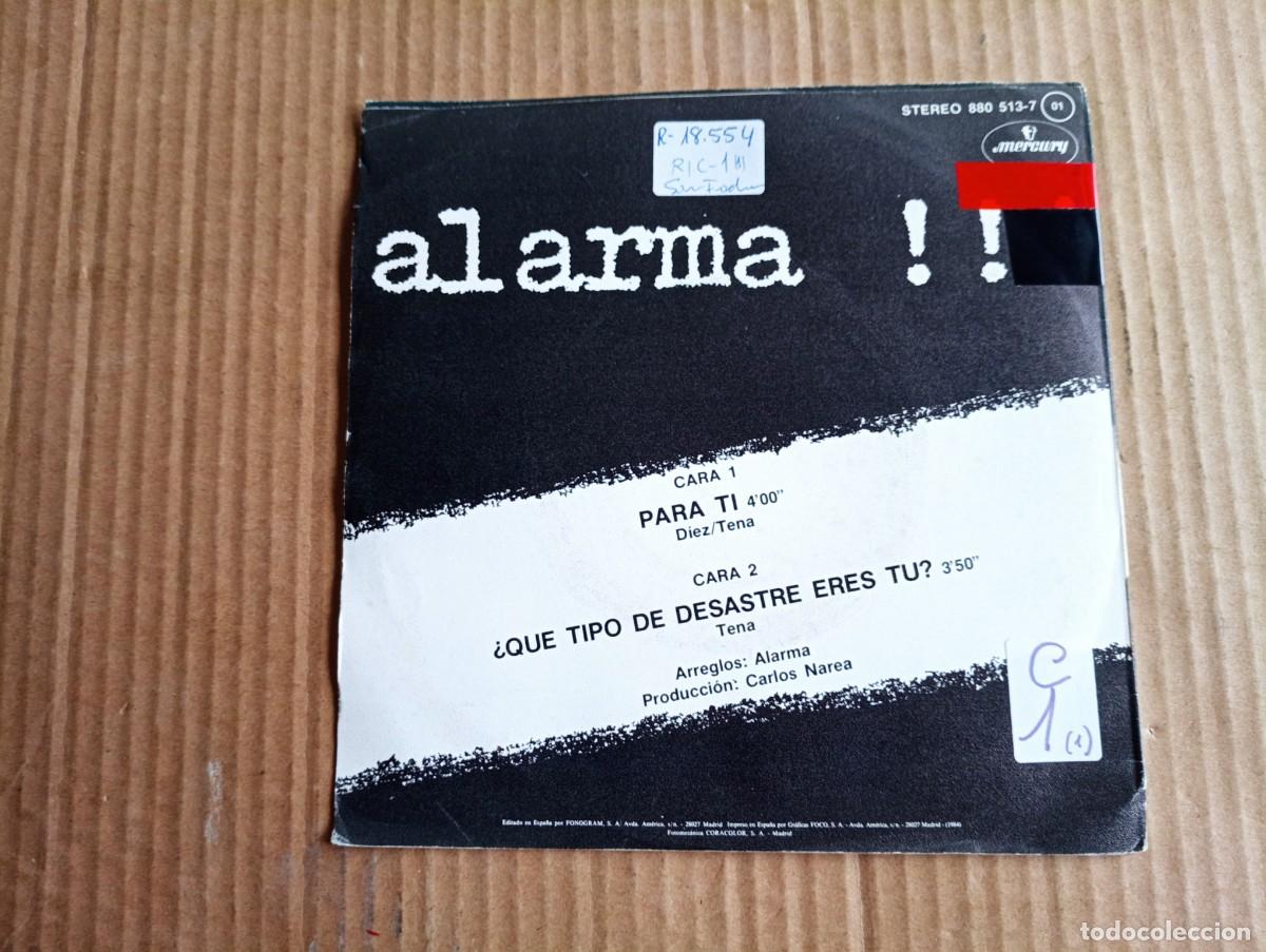 Discos de vinilo: ALARMA !!! - PARA TI SINGLE 1984 - Foto 3