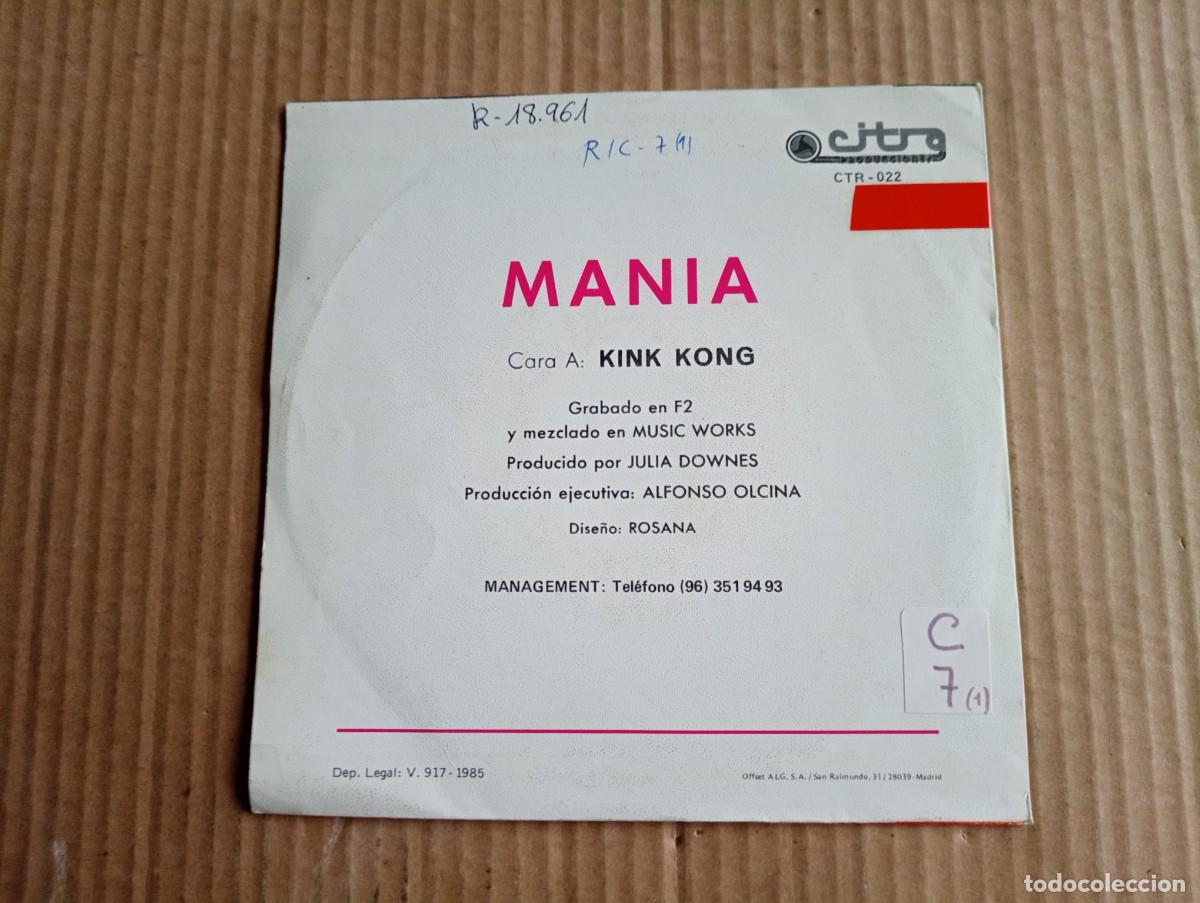 Discos de vinilo: MANIA - KING KONG SINGLE 1985 - Foto 3