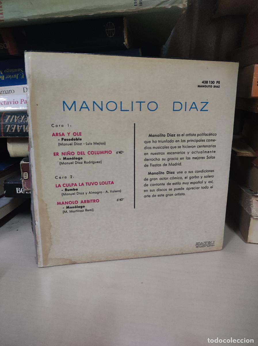 Discos de vinilo: Manolito Diaz &ndash; Arsa Y Ol&eacute; - Foto 2