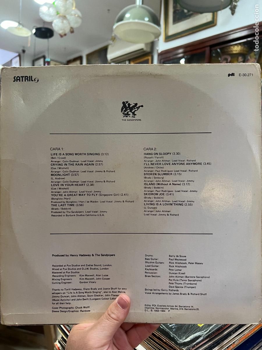 Discos de vinilo: LP THE SANDPIPERS - OVERDUE - Foto 2