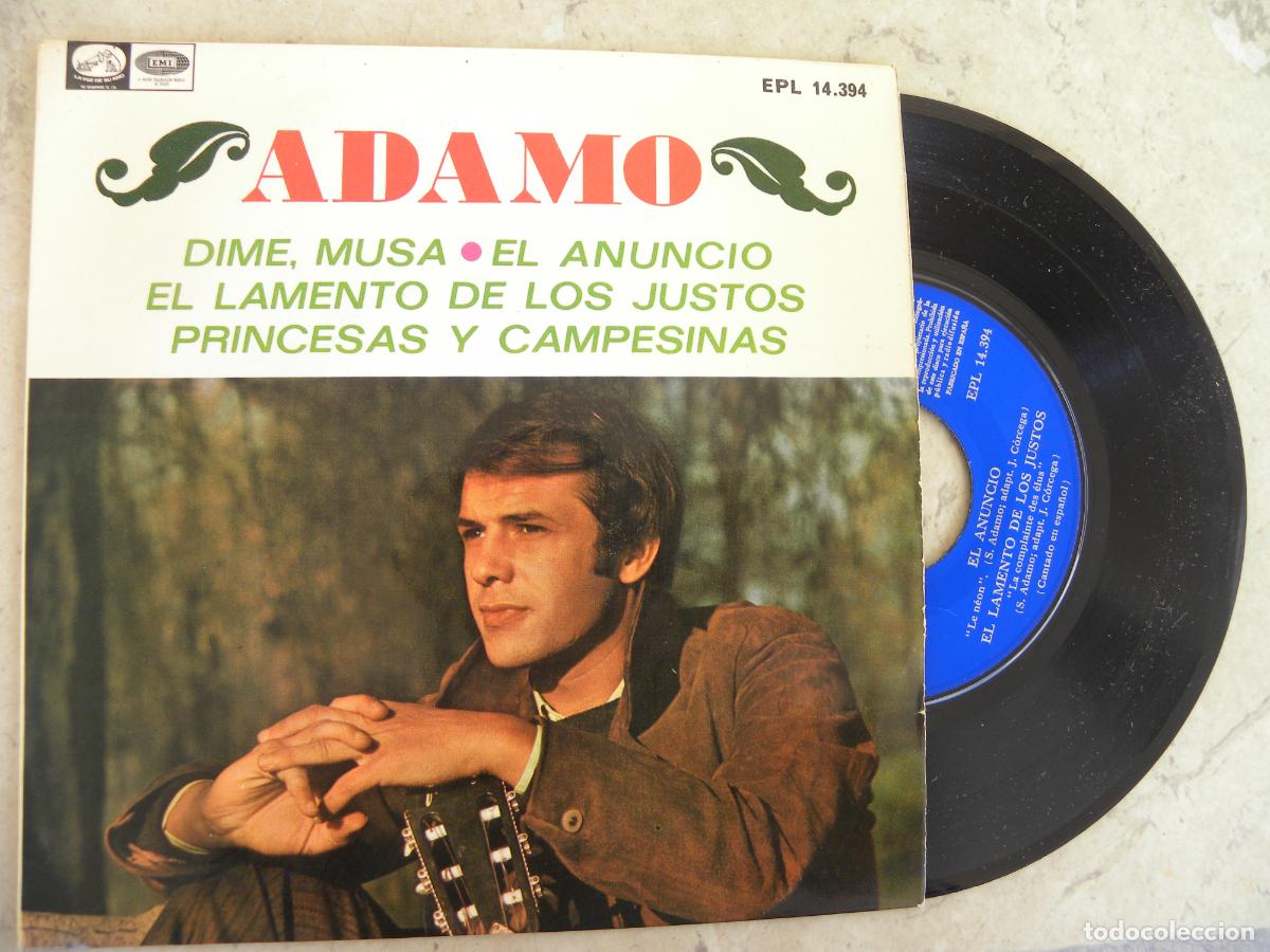 Discos de vinilo: ADAMO -DIME MUSA -EP 1968 - Foto 1