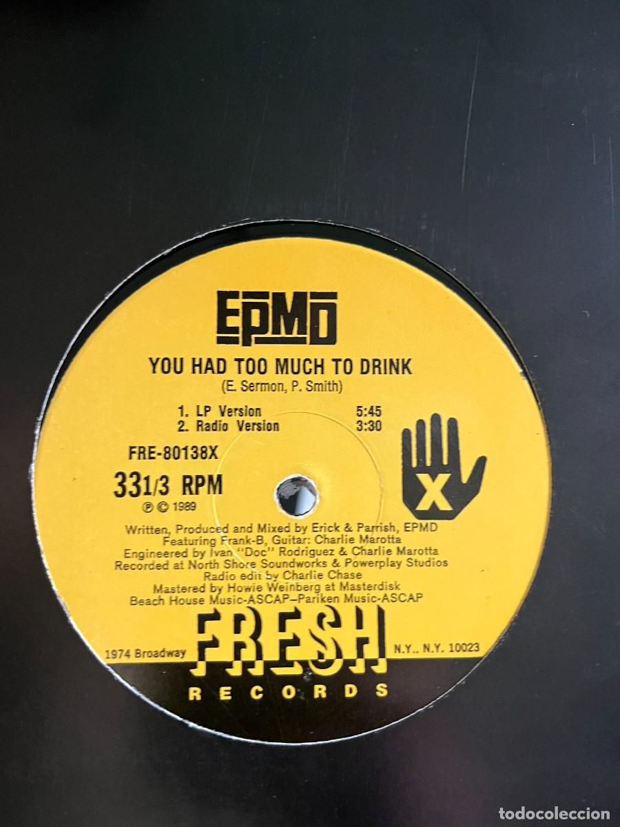 Discos de vinilo: EPMD &lrm;&ndash; You Had Too Much To Drink - Foto 2