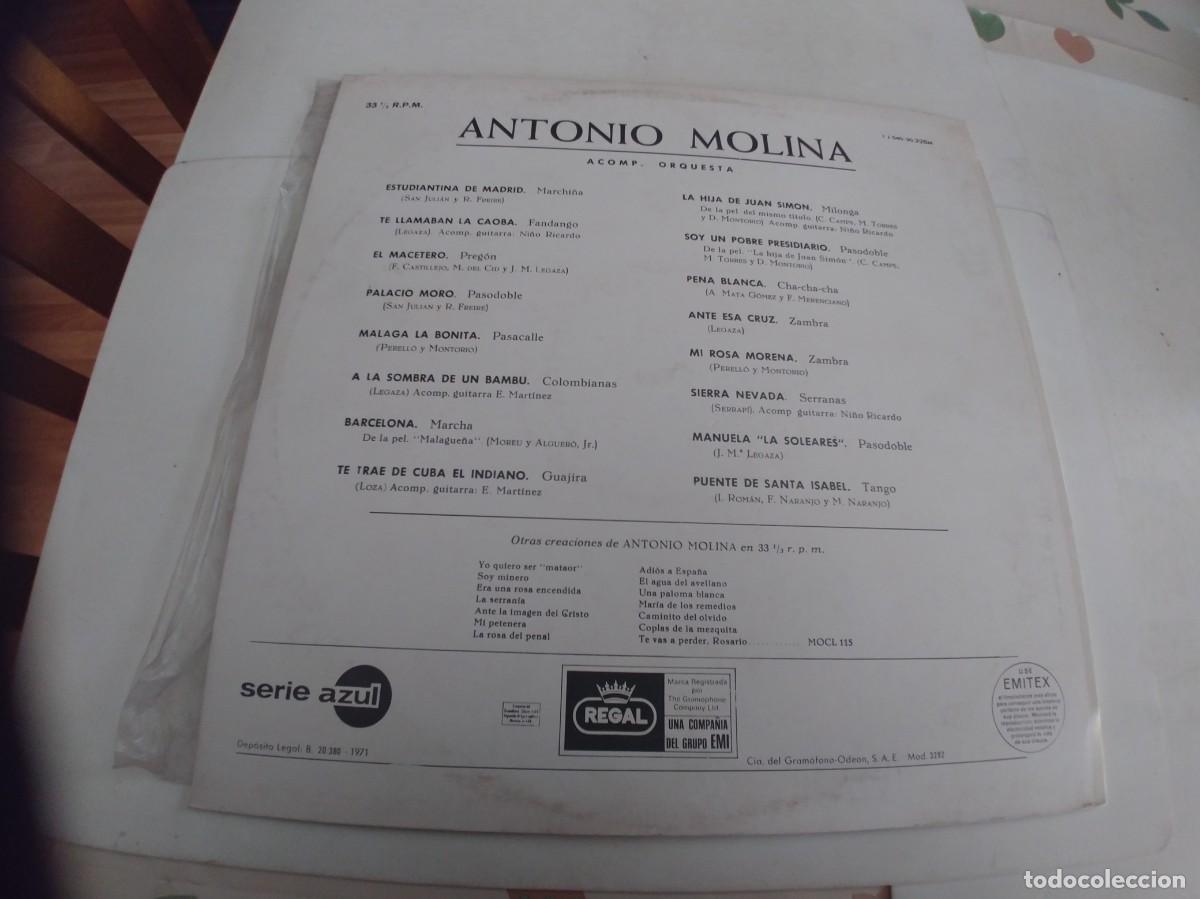 Discos de vinilo: ANTONIO MOLINA-LP 1971-NUEVO - Foto 2