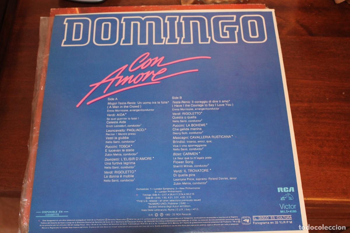 Discos de vinilo: DOMINGO - CON AMORE - Foto 2