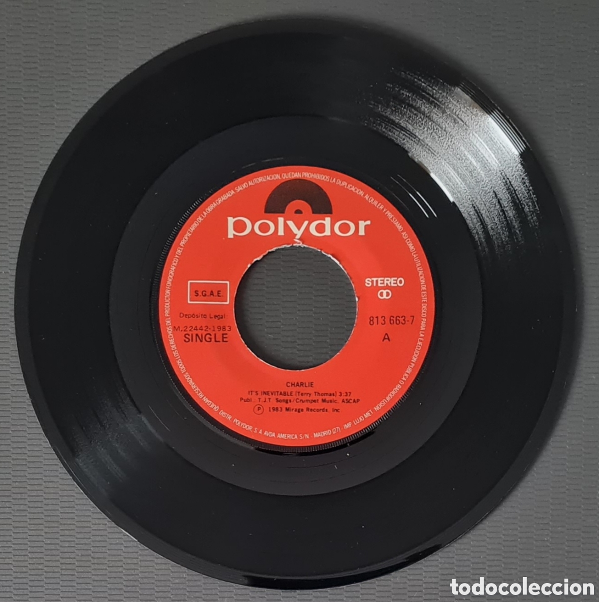 Discos de vinilo: SINGLE - CHARLIE - ITS INEVITABLE - 1983 - Foto 3