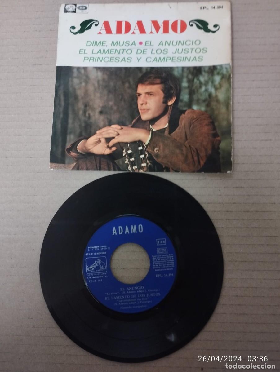 Discos de vinilo: ADAMO - EL ANUNCIO - EP 1968 - Foto 1