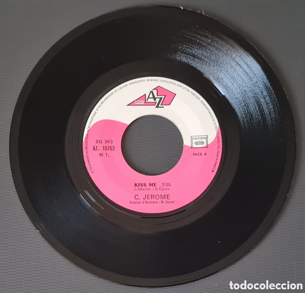 Discos de vinilo: SINGLE - C. JEROME - KISS ME - 1972 - Foto 3