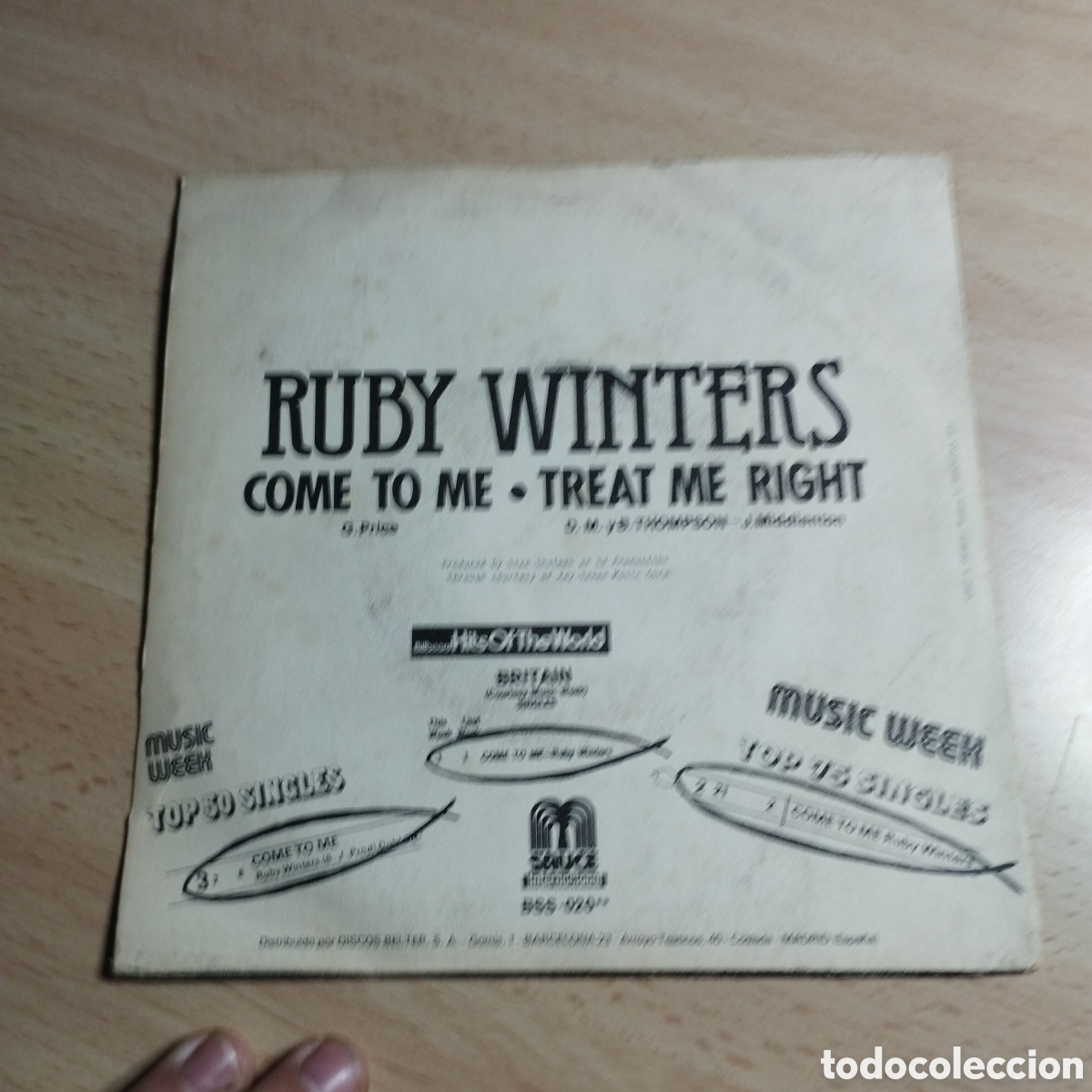 Discos de vinilo: Single 7&rdquo; Ruby Winters 1978. Come to me + treat me right - Foto 2