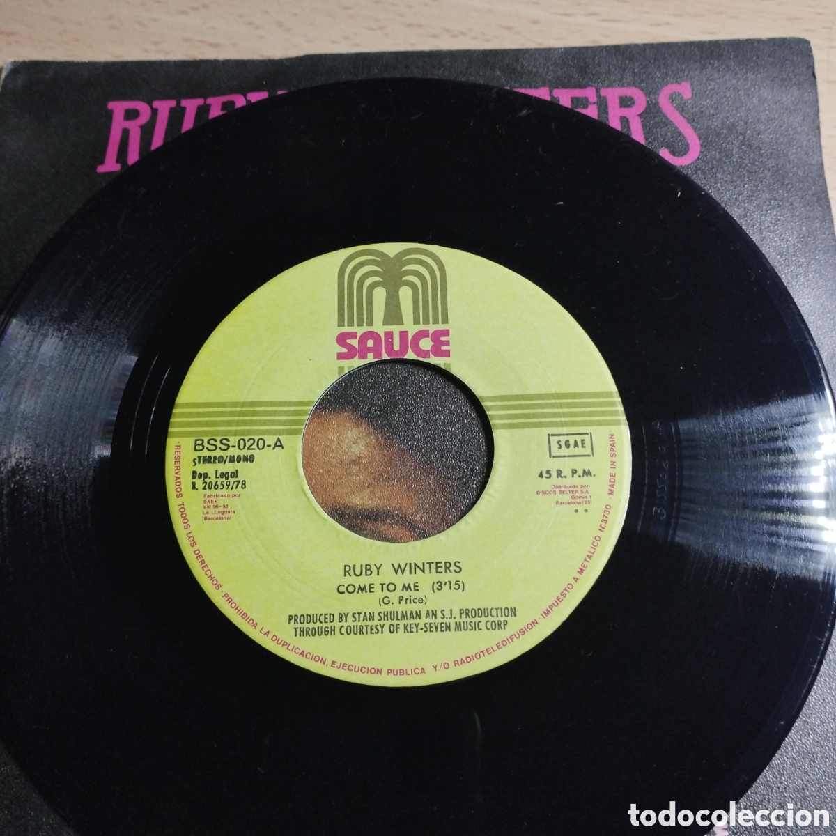 Discos de vinilo: Single 7&rdquo; Ruby Winters 1978. Come to me + treat me right - Foto 3