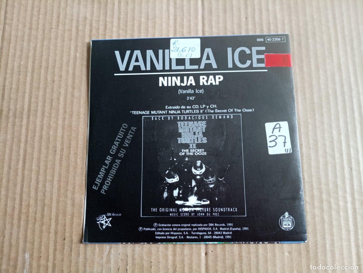 Discos de vinilo: VANILLA ICE - NINJA RAP SINGLE 1991 EDICION ESPA&Ntilde;OLA - Foto 3