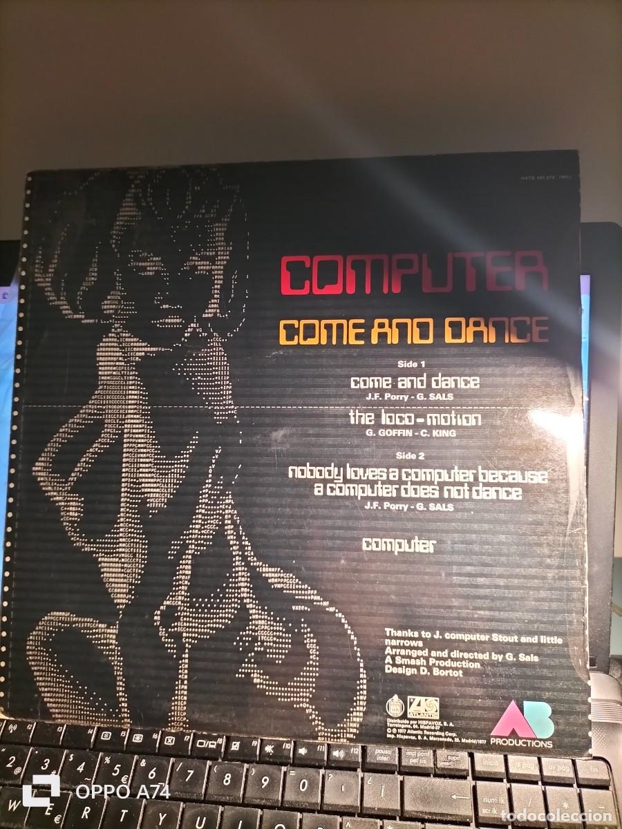 Discos de vinilo: RAR MAXI 12. COMPUTER. COME AND DANCE. MADE IN SPAIN - Foto 2