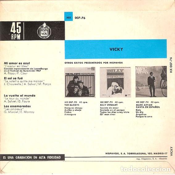 Discos de vinilo: Vicky &ndash; Eurovision 67 EP - Foto 2