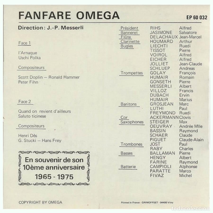 Discos de vinilo: FANFARE OMEGA EP 60 032 - Foto 2