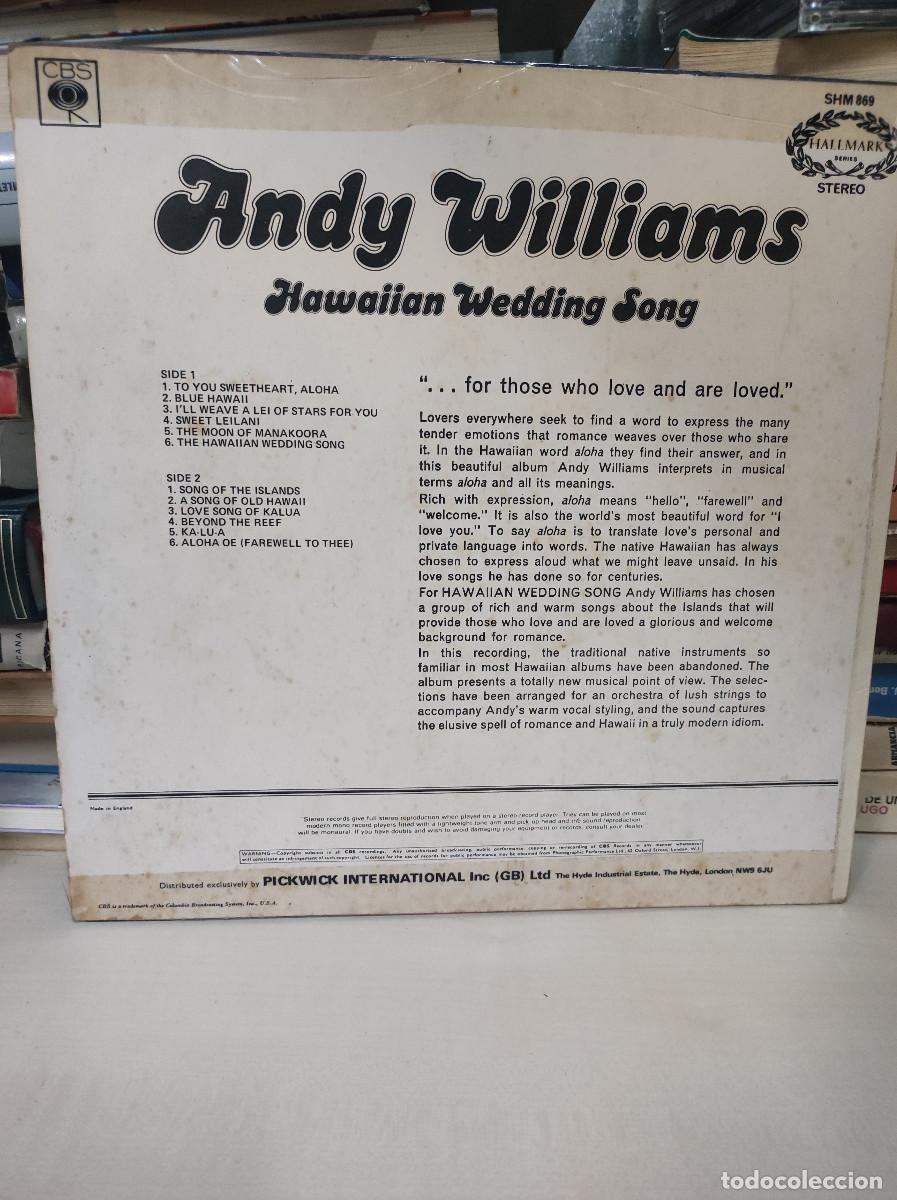 Discos de vinilo: Andy Williams &ndash; Hawaiian Wedding Song - Foto 2