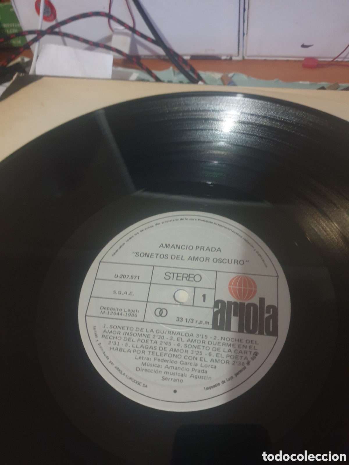 Discos de vinilo: Amancio Prada - Sonetos del amor oscuro - Foto 3