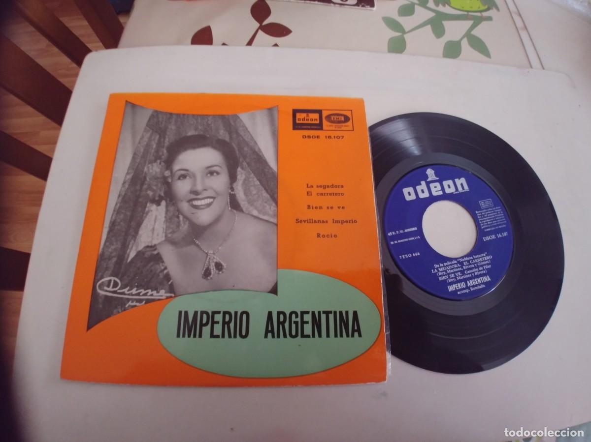 Discos de vinilo: IMPERIO ARGENTINA-EP LA SEGADORA +3 - Foto 1