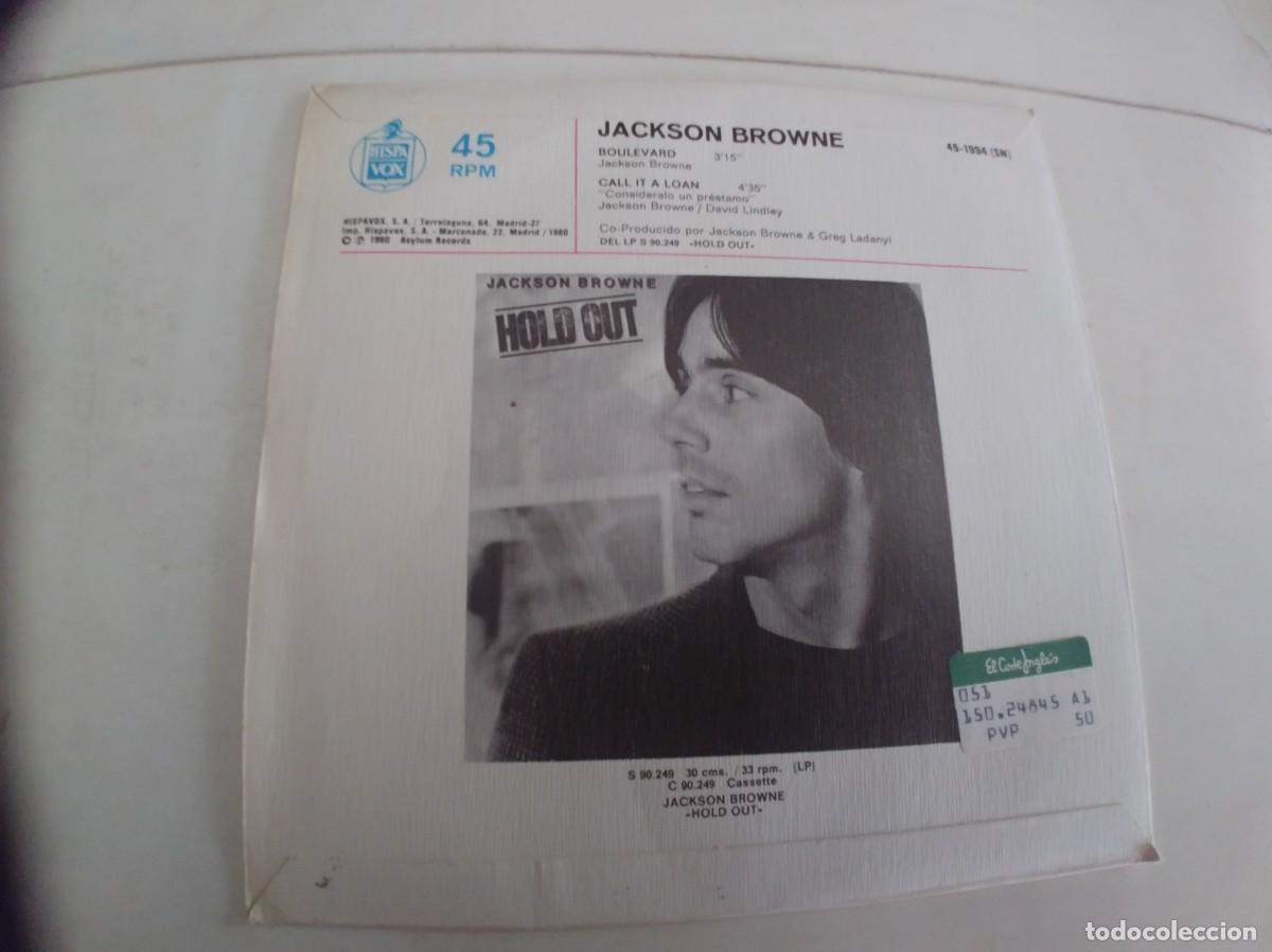Discos de vinilo: JACKSON BROWNE-SINGLE BOULEVARD - Foto 2