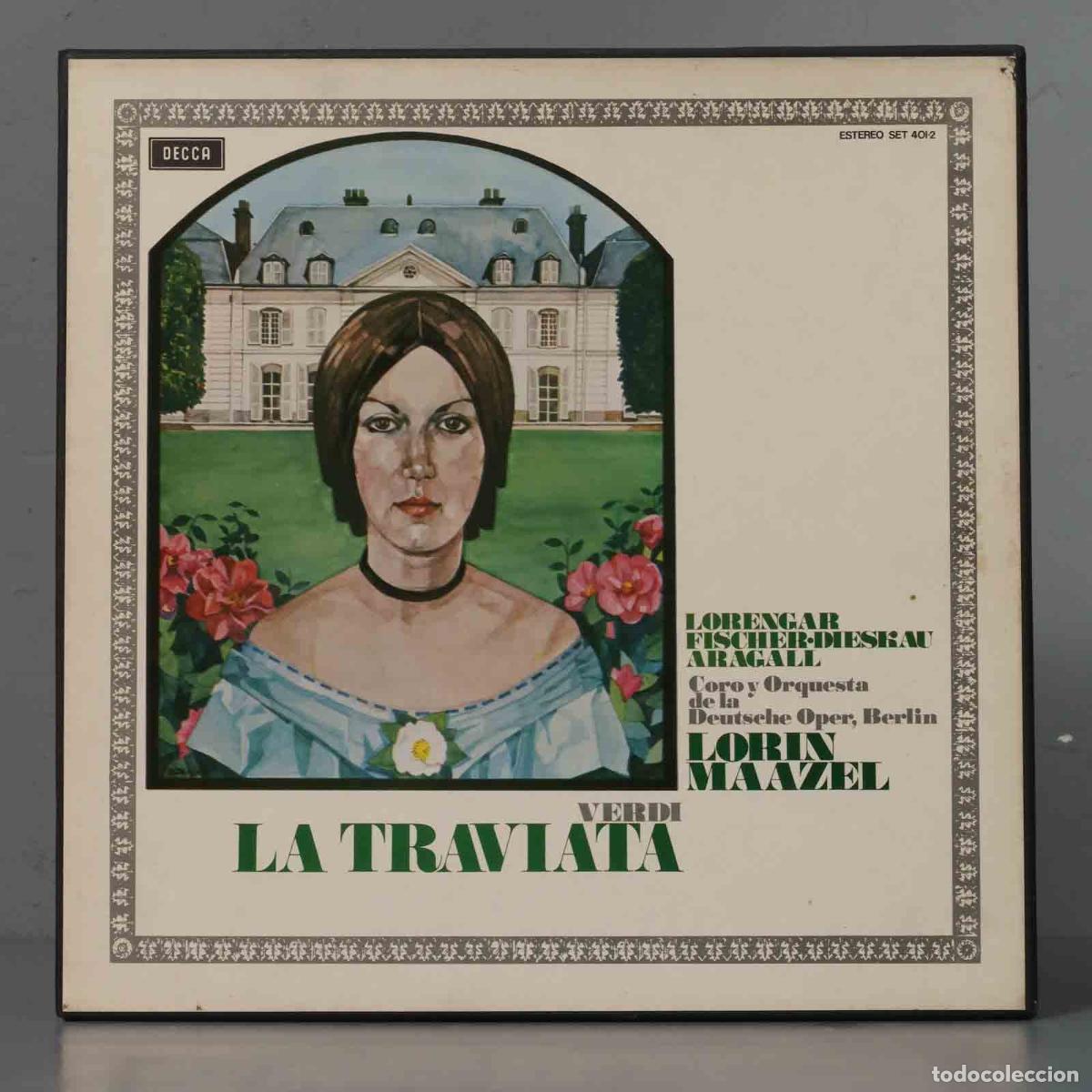Discos de vinilo: CAJA LP. La Traviata. MAAZEL. LORENGAR. VERDI - Foto 1