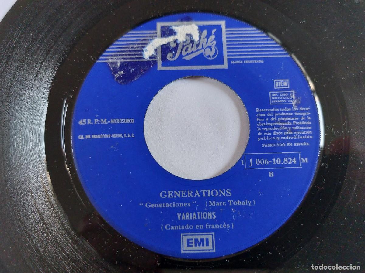 Discos de vinilo: THE VARIATIONS - 45 Spain - MINT * FREE ME / GENERATIONS - Foto 4