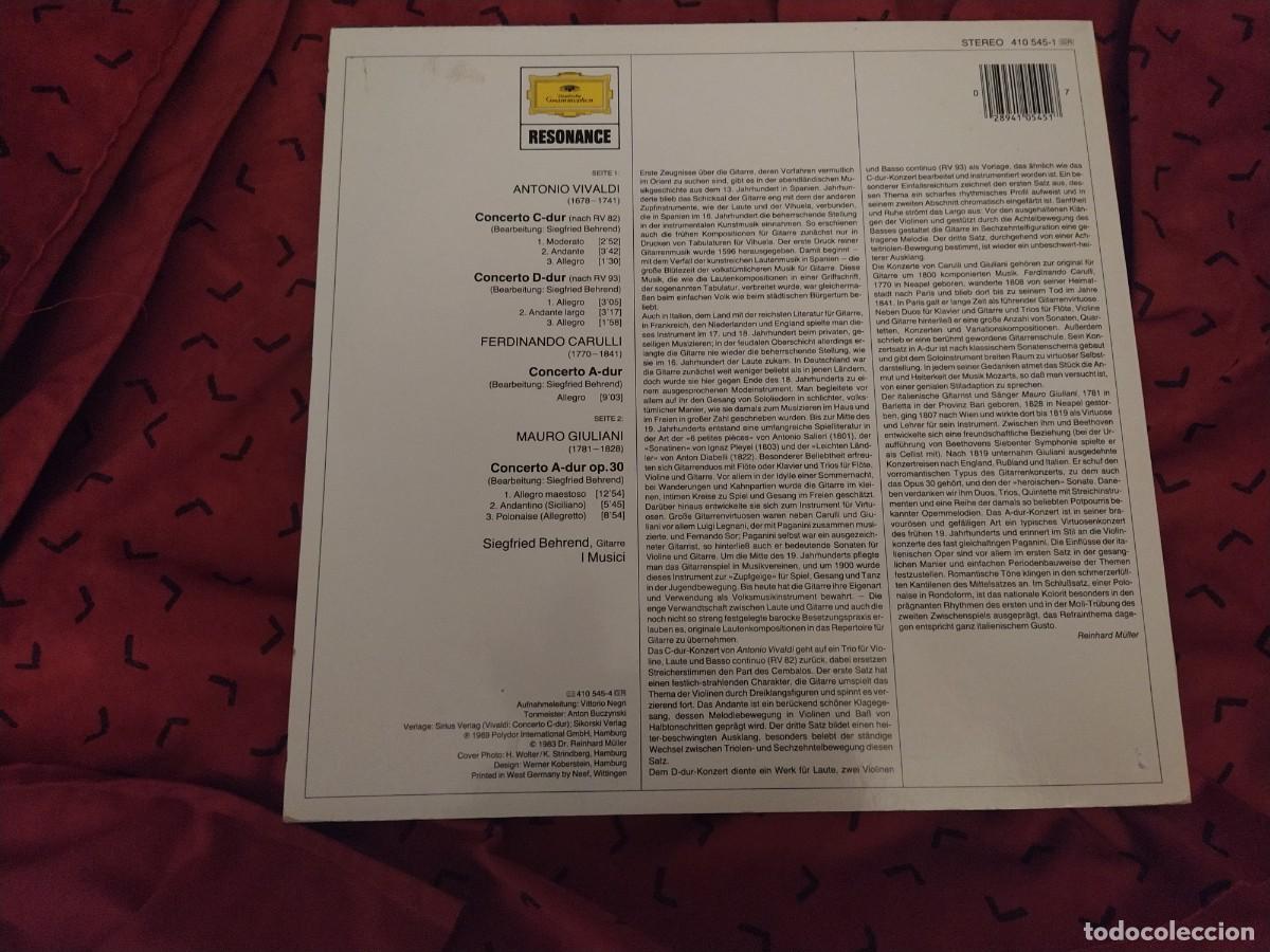 Discos de vinilo: Vivaldi..carulli.giuliani cd original Deutsche - Foto 2