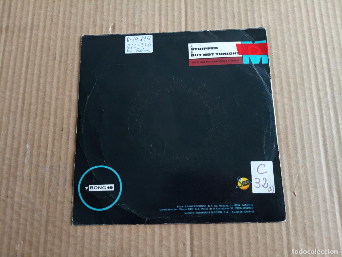Discos de vinilo: DEPECHE MODE - STRIPPED SINGLE 1986 EDICION ESPA&Ntilde;OLA - Foto 3