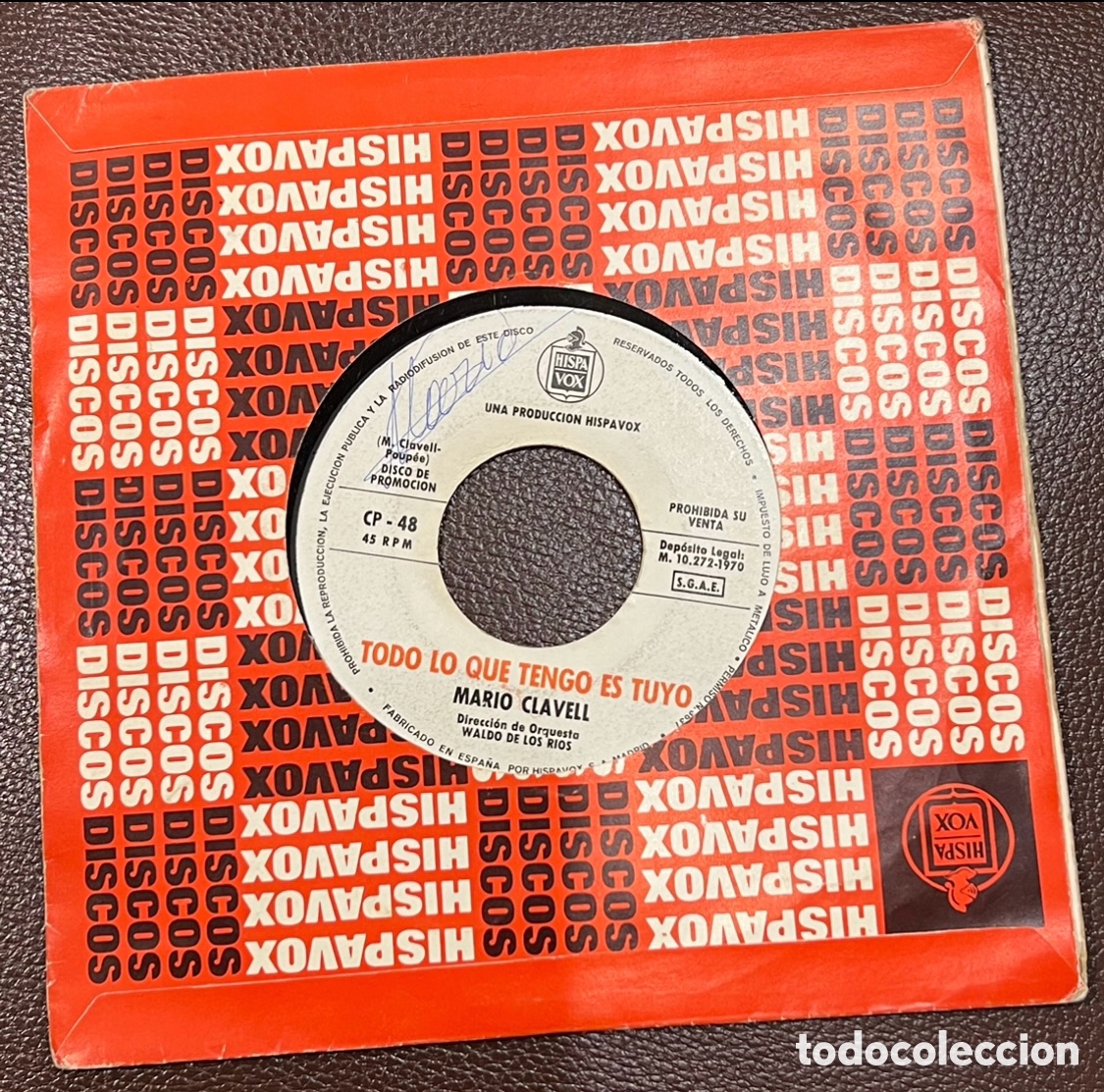 Discos de vinilo: Disco Vinilo Single. Mario Clavell. &ldquo;El amor es uno&rdquo;. - Foto 2