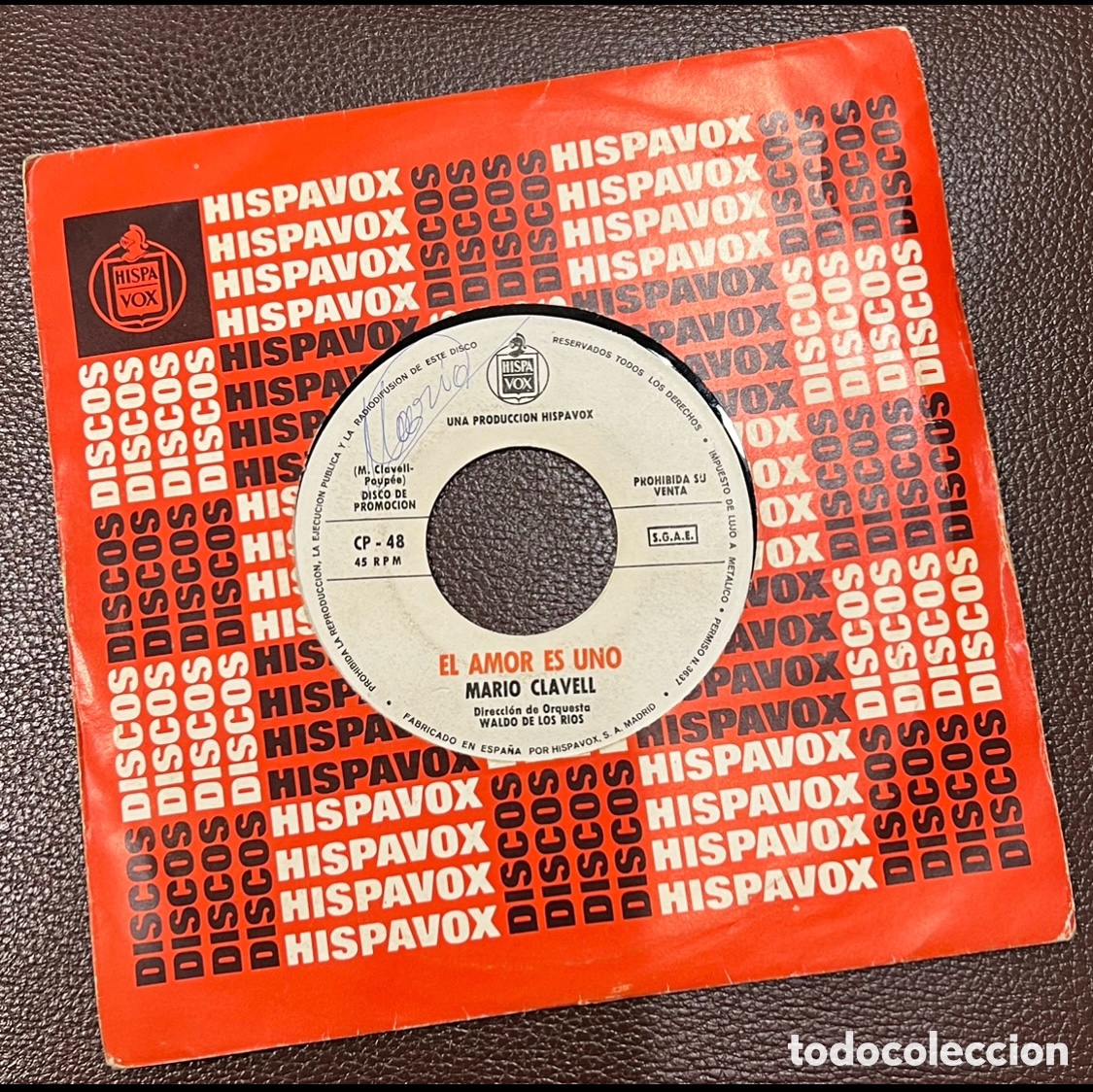 Discos de vinilo: Disco Vinilo Single. Mario Clavell. &ldquo;El amor es uno&rdquo;. - Foto 1