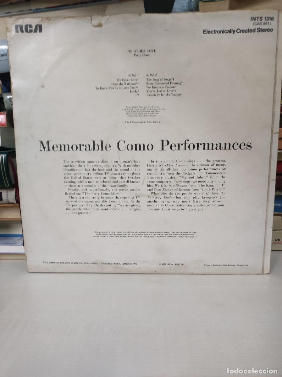 Discos de vinilo: Perry Como &ndash; No Other Love - Foto 2