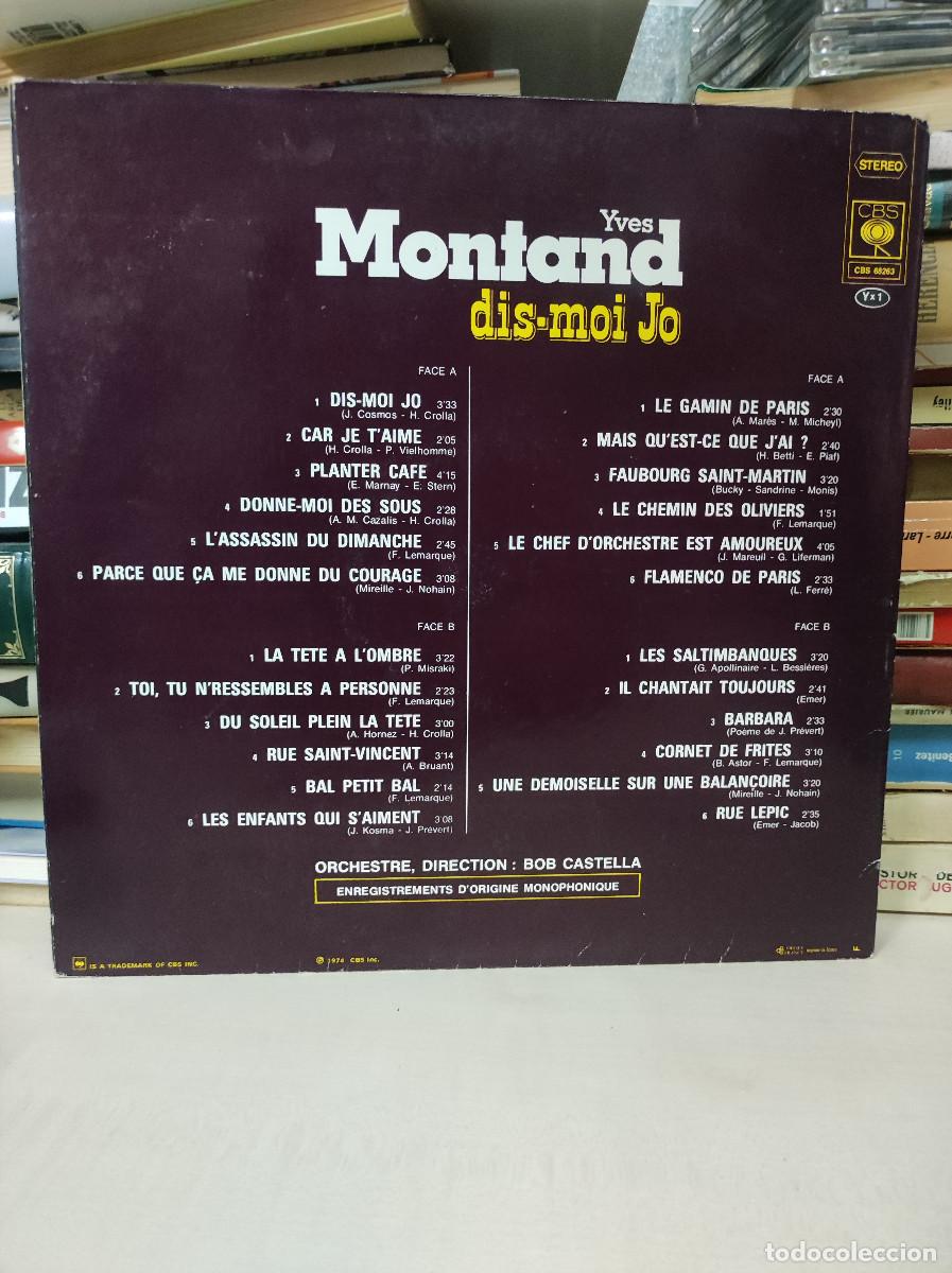 Discos de vinilo: Yves Montand &ndash; Dis-Moi Jo - Foto 2