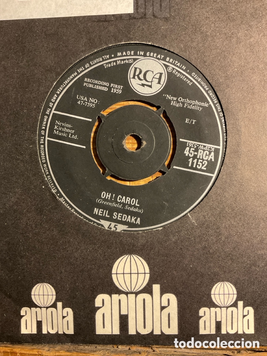 Discos de vinilo: Neil Sedaka-oh! Carol - Foto 1