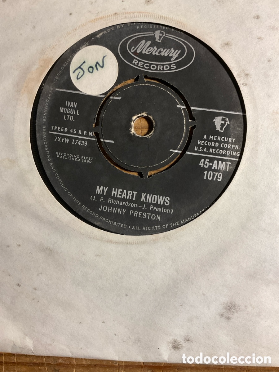 Discos de vinilo: Johnny Preston-running bear - Foto 2