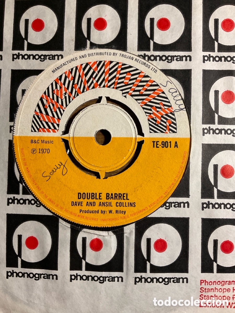 Discos de vinilo: Dave and Ansil Collins-Double Barrel - Foto 1