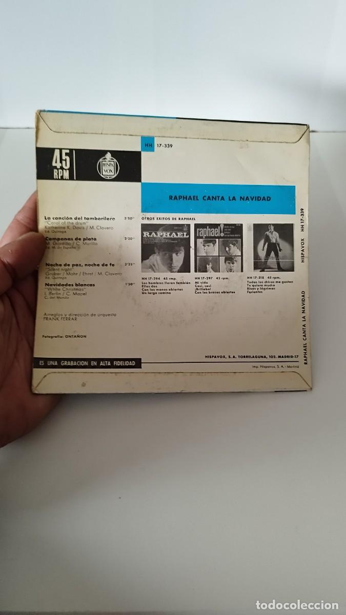 Discos de vinilo: Raphael &ndash; Raphael Canta La Navidad.Vinilo Single 7&rdquo; - Foto 3
