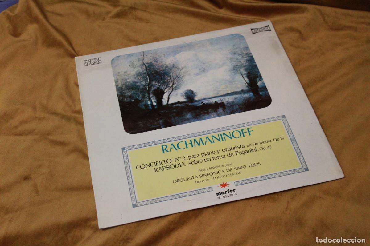 Discos de vinilo: Rahmaninoff, Concierto n&ordm; 2 para piano y orquesta en Do menor, OP 18 y rapsodia sobre un tema...