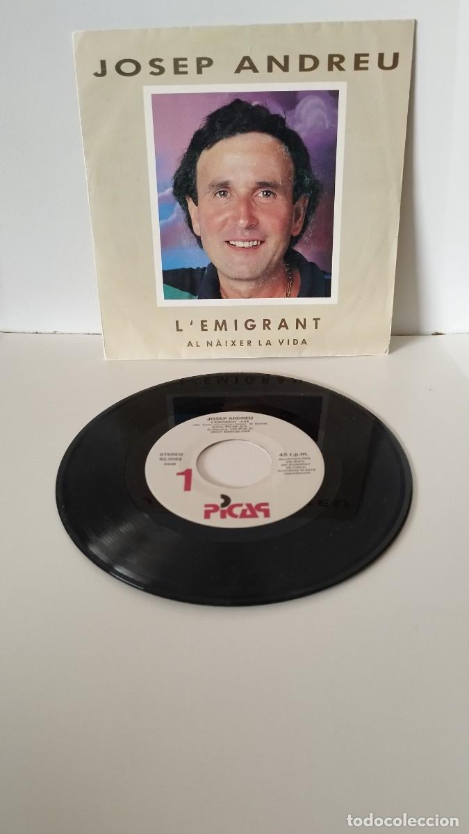 Discos de vinilo: Josep Andreu,Lemigrant.Single 7&rdquo; - Foto 1