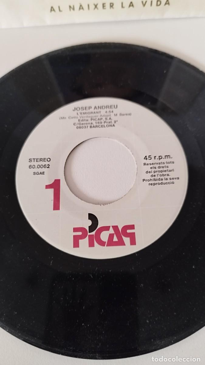 Discos de vinilo: Josep Andreu,Lemigrant.Single 7&rdquo; - Foto 2