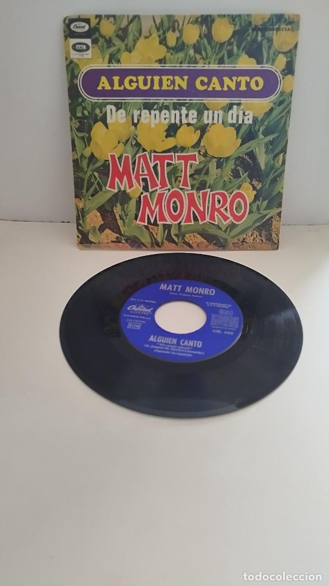 Discos de vinilo: Matt Monro &ndash; Alguien Canto.Single 7&rdquo; - Foto 1